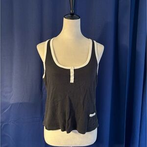 Victoria’s Secret black and white tank top with a little pocket